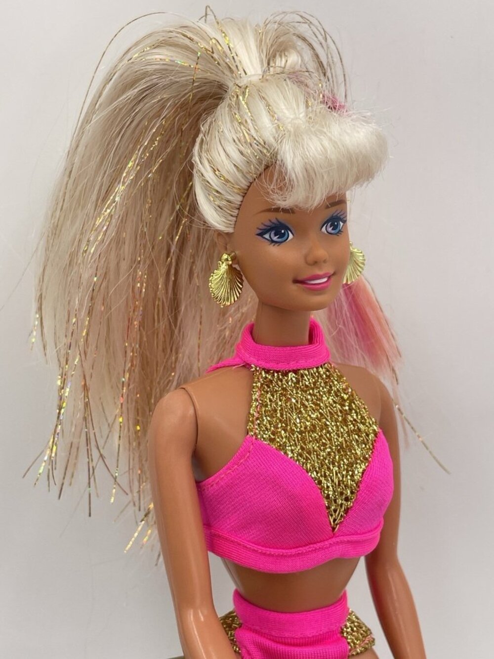 Vintage Splash'N Color Barbie Color Change Braid with Original Bikini & Earrings - Picture 5 of 14